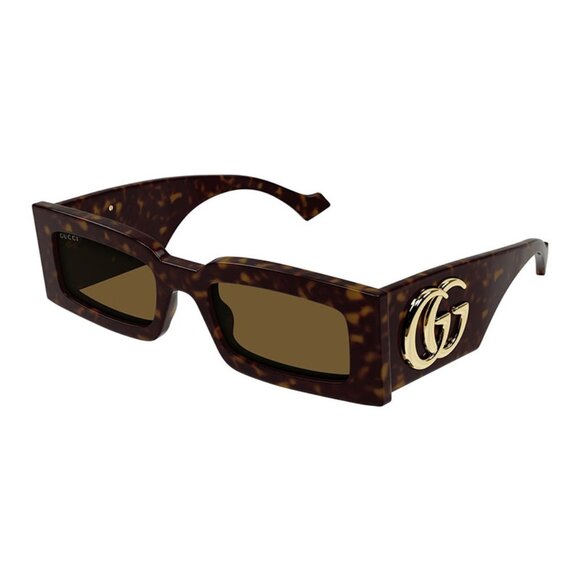NWT GUCCI SUNGLASSES, HAVANA BROWN UNISEX SUNGLASSES GUCCI - Picture 1 of 3